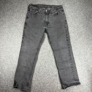 Levi's Mens 501 Jeans W34 L30 Black Denim Cotton Blend Straight Leg Casual